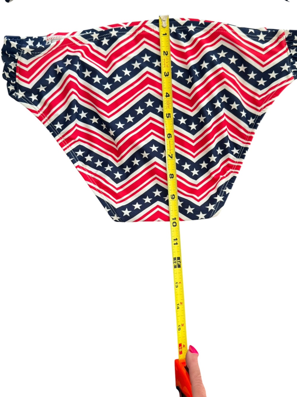 Catalina Patriotic Stars Stripes Low Rise Halter Bikini Navy Red Size Med 8/10 - Picture 9 of 16